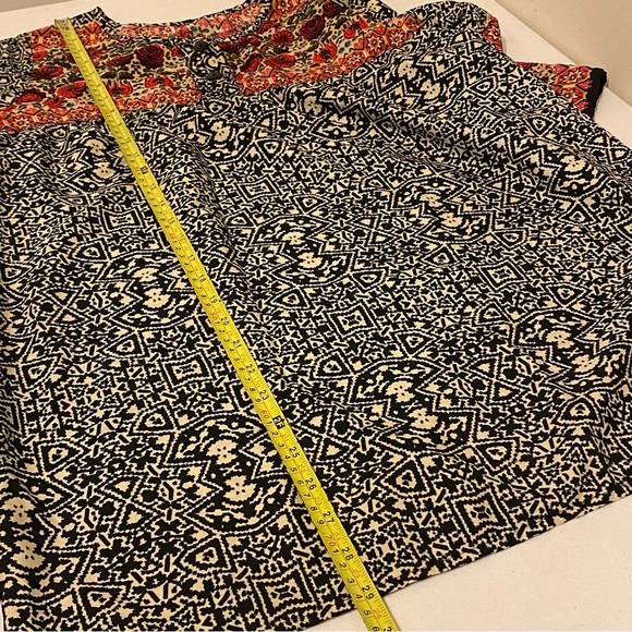 Women’s Size S Boho Peasant Blouse India Mixed Pattern 3/4 Sleeve - Picture 10 of 10
